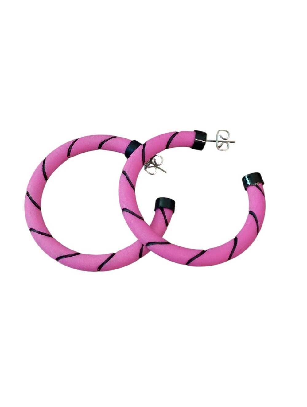 Candycane Stripes Hoop Earrings